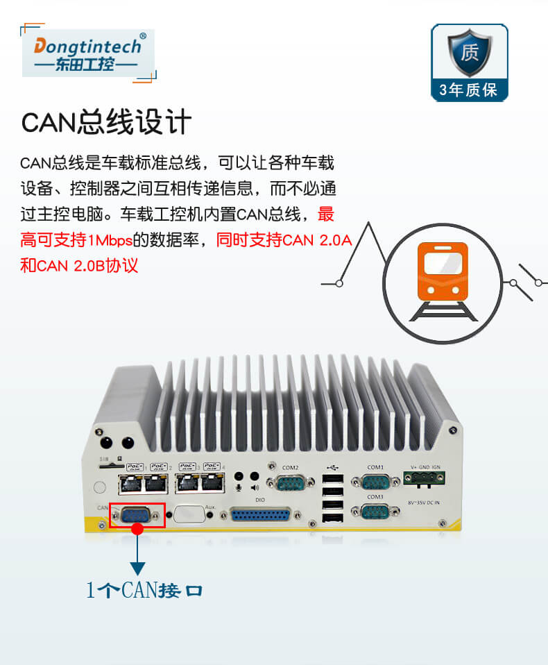 车载工控电脑,熊猫无风扇工控机