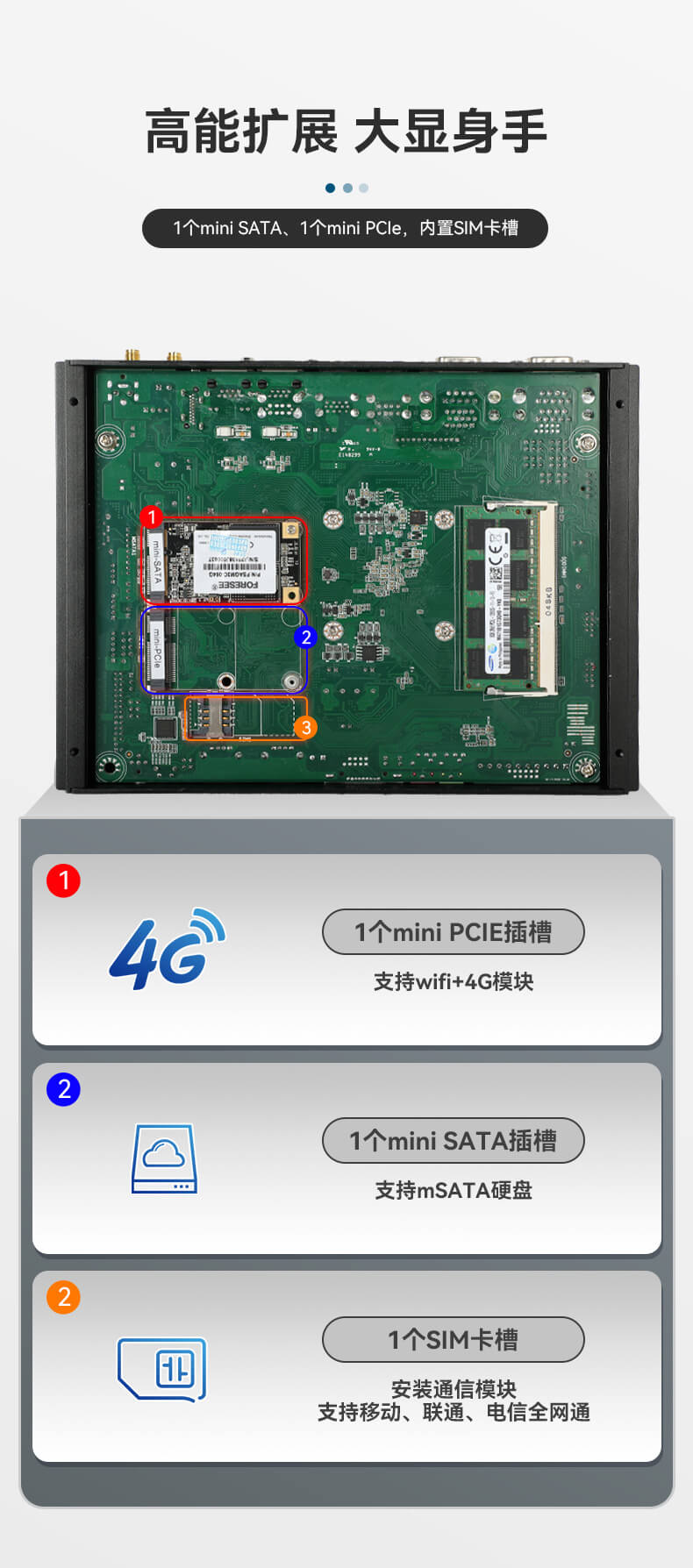 熊猫无风扇嵌入式工控机,车队管理系统工业电脑,DTB-3002-J1900
