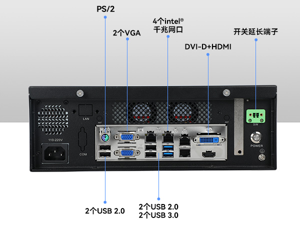 熊猫桌面式工控机,迷你工业主机,EPC-3100