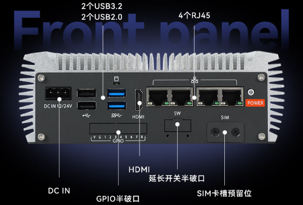 熊猫无风扇嵌入式工控机工控机端口.png
