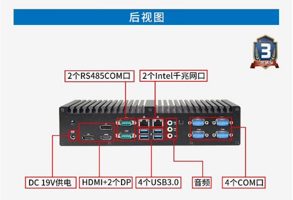 熊猫无风扇嵌入式工控机端口.png